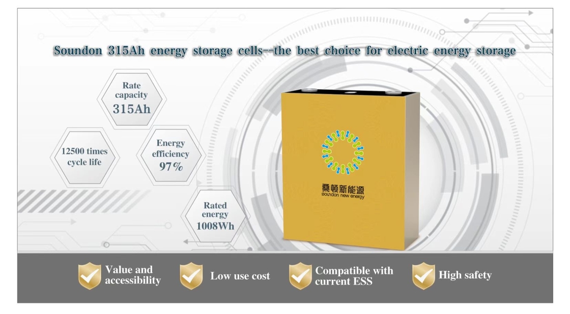 315Ah Lifepo4 Lithium Baterai 12500 Kali siklus hidup Untuk Sistem penyimpanan energi komersial