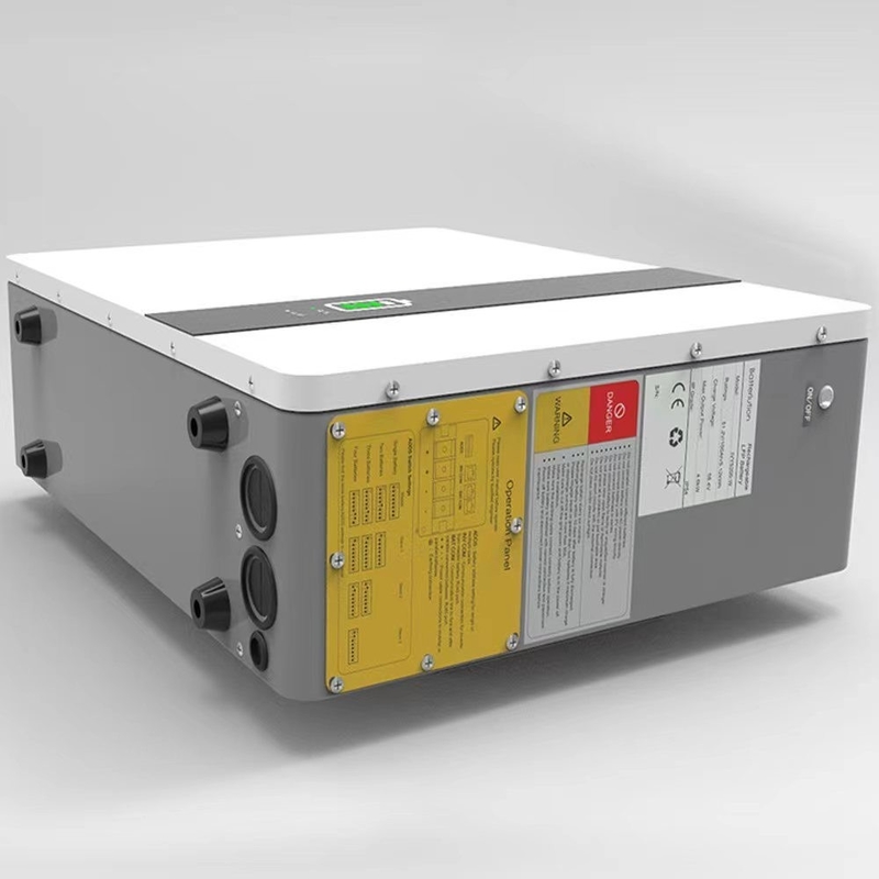 Li-ion LiFePO4 Baterai penyimpanan energi surya 51.2V 100ah 6000 Siklus 536.3*464*180.5mm