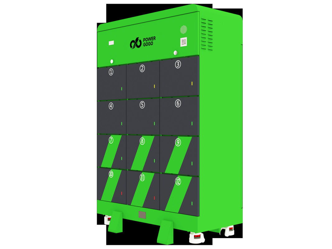 12 Slot One Stop Battery Swapping Machine Scan Code To Pay For Scooter Motorcycle Baterai yang Bisa Ditukar